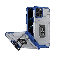 Husa de protectie Vafy compatibila cu Apple iPhone 13 Pro Max Acrylic Armor cu suport Albastru