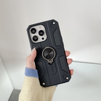 Husa protectie Vafy compatibila cu Apple iPhone 13 Pro Max Defender Model 5 cu suport prindere inel,Negru