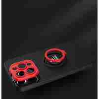 Husa de protectie Eagle eye pentru Apple iPhone 13 Pro, Rezistenta la socuri, Protectie camera, Cu inel de prindere magnetic rosu, Vafy, Negru