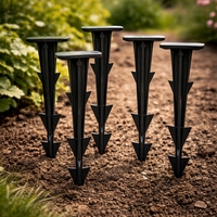 Set 50 cuie plastic fixare folii, tip ancora harpon, 120 mm, negru