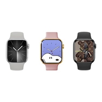 Ceas Smartwatch, Vafy, Editia 9, Apeluri Bluetooth, Incarcare Wireless, Afisaj 2.01 inch, Rezolutie 240 x 296, NFC, Puls, Gri