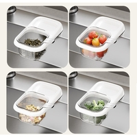 Cos de Scurgere pentru Chiuveta, Vafy, din ABS, cu Maner si Ventuza, Multifunctional, 22 x 13 x 8.5 cm, Alb
