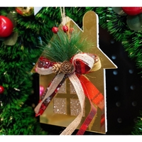 Ornament brad, Flippy, Casa, Auriu, Lucios, 16*17CM, Acril, Interior/ Exterior