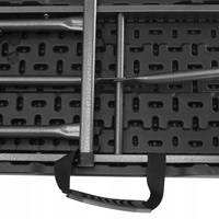 Banca pliabila pentru gradina sau catering, HDPDE, 180x28x43cm, negru