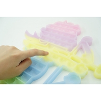 Jucarie antistres din silicon Flippy, Pop it Now and Flip It , 40x45 cm, Cupidon, Fosforescent, Multicolor