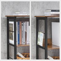 VASAGLE Biblioteca, raft cu 6 unitati de depozitare, din lemn, 33x120x80 cm, maro rustic