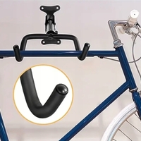 Suport bicicleta pliabil pentru perete, cu unghi reglabil, metal, 36x26x15 cm