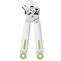 Desfacator de Conserve 3 in 1, Flippy, Instrument pentru Deschis Conserve, Sticle, Otel inoxidabil, Simplu de Utilizat, Maner Anti alunecare, 21.5 x 4.7 cm Alb