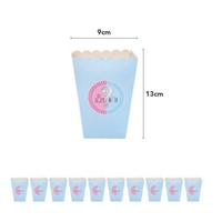 Set 6 Cutii Popcorn Gender Reveal, Vafy, Girl or Boy, din Carton, 13 x 9 cm, Roz/Albastru