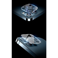 Folie Sticla pentru camera, compatibila cu Apple iPhone 14 / 14 Plus, Transparent cu margini negre