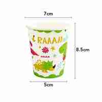 Set 10 Pahare Petrecere, Flippy, Colectia Dino Park, 8.5 x 7 x 5 cm, din Carton, Multicolor