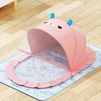 Husa Anti-Tantari, Vafy, Pliabila, Protectie 360 Grade, Parasolar, 0-1 An, 60 x 55 x 5 cm, Roz