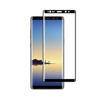 Folie de Protectie, Flippy, compatibil cu Samsung Galaxy Note 8, Acoperire Completa V2, Sticla Curbata, Negru