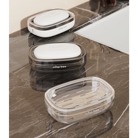 Savoniera, Flippy, Pentru Blat, PET, Scurgere Optima, Gri Transparent