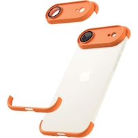 Carcasa de Telefon, Vafy, Compatibila Apple iPhone 17 Air, Fara Rama, doar Colturi si Camera, din Metal, Grosime 0.1 mm, Portocaliu