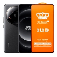 Folie Sticla Securizata pentru Xiaomi 14 Ultra, Vafy, Sticla de Protectie Compatibila cu Xiaomi 14 Ultra, Full Cover 111D, HD, Margini Negre, Transparenta