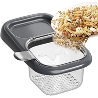 Cos de Scurgere pentru Chiuveta, Vafy, din ABS, cu Maner si Ventuza, Multifunctional, 22 x 13 x 8.5 cm, Gri