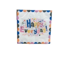 Set 20 Servetele de Masa, Vafy, din Hartie, 33 x 33 cm, Model Happy Everyday, Multicolor