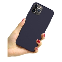 Husa protectie Vafy compatibila cu Apple iPhone 13 Pro Matte Tpu Albastru Inchis Mat