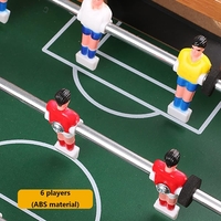 Masa de fotbal cu teren si 12 jucatori Flippy, cu tablou pentru scor, din metal, lemn si ABS, 34.5 x 23 x 7 cm, pentru copii