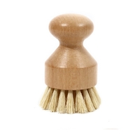 Perie de Curatat Vase si Alimente, Vafy, din Lemn de Bambus, 8 x 5 cm, Perie din Sisal, Maro
