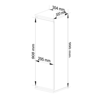 Dulap suspendat, cu usa si 3 rafturi interioare, PAL 16 mm, 30x30x99 cm, alb si stejar sonoma