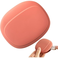 Husa din Silicon, Vafy, pentru Casti, Cabluri, Portabil, 8.5 x 10 x 2 cm, Rosu Oranj