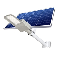 Lampa solara pentru strada sau gradina Flippy, IP65, senzor de lumina, 100 LED-uri SMD, 3150 lm, 500W autonomie 12-16 ore, telecomanda, montare prin fixare, pentru strada sau gradina, finisaj mat, material ABS, 51.5 x 21 x 7.5, lumina alb rece, gri