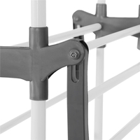 Uscator vertical pentru rufe, mobil si pliabil, cu doua umerase, 75x57x170cm, sarcina 20kg