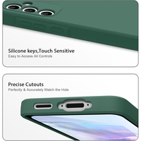 Husa de Protectie, Vafy, pentru Huawei P60 Pro, Liquid Silicone, cu Microfibra pe Interior, Protectie Antisoc, Compatibil Incarcare Wireless, Verde