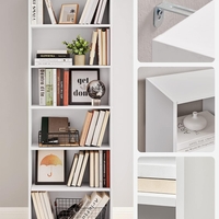 VASAGLE Biblioteca 6 rafturi, in stil scandinav, rafturi ajustabile, PAL, 60x24x179 cm, alb