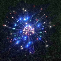 Lampa solara sub forma de artificii, 120 LED-uri, multicolor, Vafy