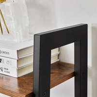 VASAGLE Biblioteca tip scara, cadru otel cu 4 polite din MDF, stil industrial, 56x34x138cm, maro rustic