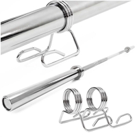 Bara olimpica pentru greutati 220 cm, diametru 50 mm, otel cromat, incarcare maxima 200 kg