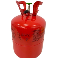 Butelie Heliu de Unica Folosinta, Butelie pentru 50 Baloane Latex, Ideala pentru Petreceri si Evenimente, 13l, 24x24x42, Rosu