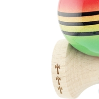 Kendama X Originala, Profesionala, Flippy, Big Cups V2, Super Sticky Legendary Cupe Mari, Rulment Metalic cu Ata 55 cm, Rosu/Galben/Verde