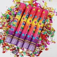 Tub de Confetti, Flippy, Clasic, 60x5 cm, Confetii Asortate din Plastic, Eliberare prin Rasucire, Multicolor