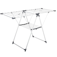 Uscator rufe 5Five Sinai cu lungime de uscare 15 m, otel si polipropilena, 150x61x96 cm, gri