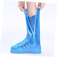 Protectie Incaltaminte pentru Ploaie si Noroi, Flippy, Impermeabila, Talpa Antiderapanta, cu Fermoar si Capsa, Inaltime 40 cm, Marime XXXL 44-45, Albastru