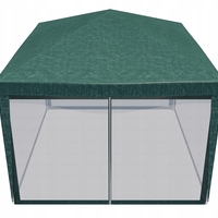 Pavilion cu plasa anti-insecte si fermoar, patrat, 3x3m, Verde