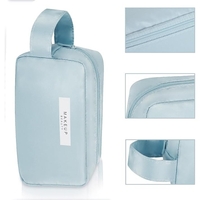 Portfard, Flippy, cu Maner, Material Impermeabil, pentru Cosmetice, 16 x 11 x 7 cm, Albastru
