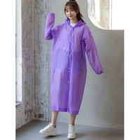 Pelerina de Ploaie, Flippy, pentru Adulti 150-180 cm, din EVA, Impermeabila, Rezistenta la Vant, Inchidere cu Capse, 140 g, Mov