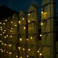 Instalatie Craciun liniara, cu transformator, 20 m, Alb Cald, 200 LED-uri V5, 8 jocuri de lumini, fir verde, Vafy