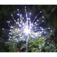 Lampa solara sub forma de artificii, 120 LED-uri, alb rece, Vafy