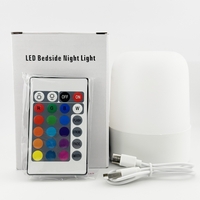 Lampa LED Reincarcabila, Flippy, Control tactil, Lumina in 3 culori albe, Lampa pentru Dormitor, 16 Culori RGB, Lumina de Noapte in Camera Copiilor, 11 x 8 x 8 cm, Alb