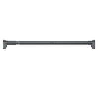 Bara Telescopica Multifunctionala, Flippy, din Otel Inoxidabil si ABS, Utilizare Universala, Extensie 185 - 205 cm, Fara Perforare Perete, Gri