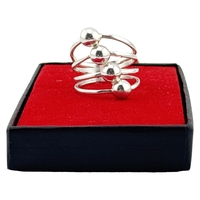 Inel pentru Dama Argint 925, Jolie, Model 4 bile, 6 gr, Marimea 55, 2.5 x 2 cm, Argintiu