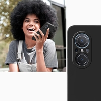 Husa pentru Huawei NOVA 9 SE, Vafy, Liquid Silicone, cu Microfibra pe interior, Protectie Antisoc, Negru