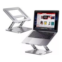 Stand Laptop si Tableta, Flippy, Suport Laptop Ergonomic, Pliabil, Ajustabil pe Inaltime, Portabil, Anti Alunecare, 27.7 x 27.7 x 5 cm, Gri Inchis