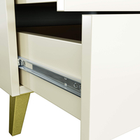 Comoda MOBI K-06, 6 sertare, 60x37x104 cm, casmir cu detalii aurii